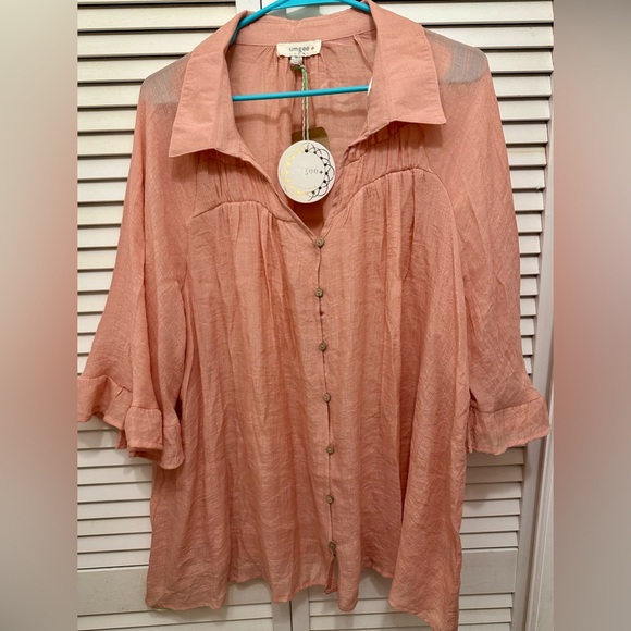 NWT Umgee Peach Top Size 1XL - Picture 1 of 6